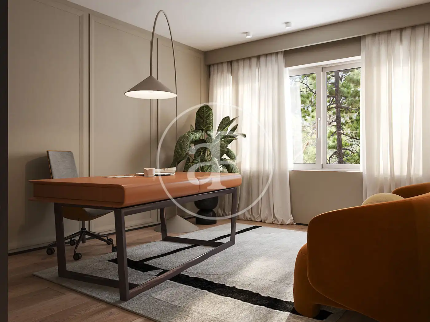 Schlafzimmer von Wohnung zum Verkauf in Barcelona mit Klimaanlage, Heizung und Privatgarten