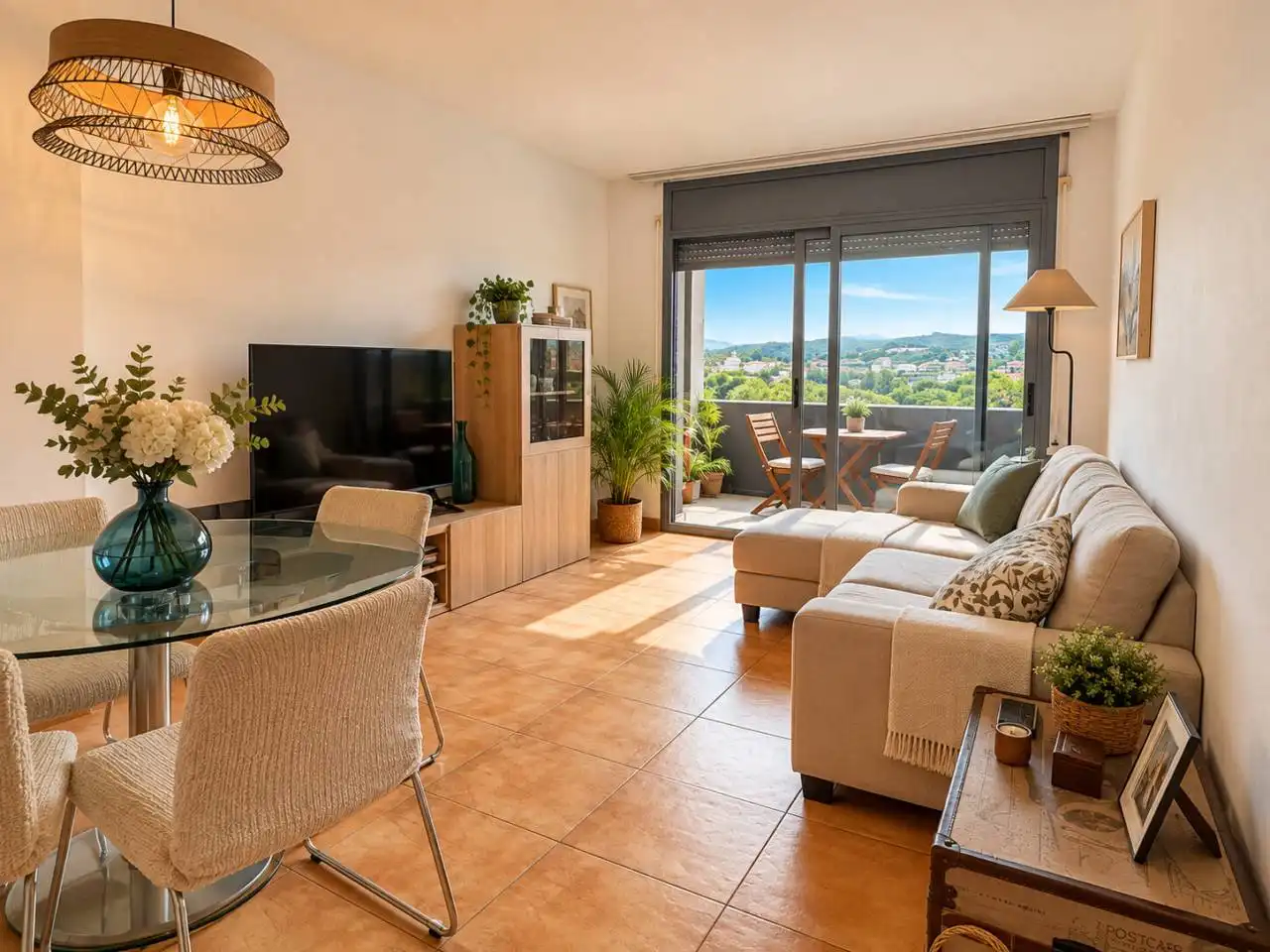 Sala de estar de Piso en venta en Girona con Calefacción