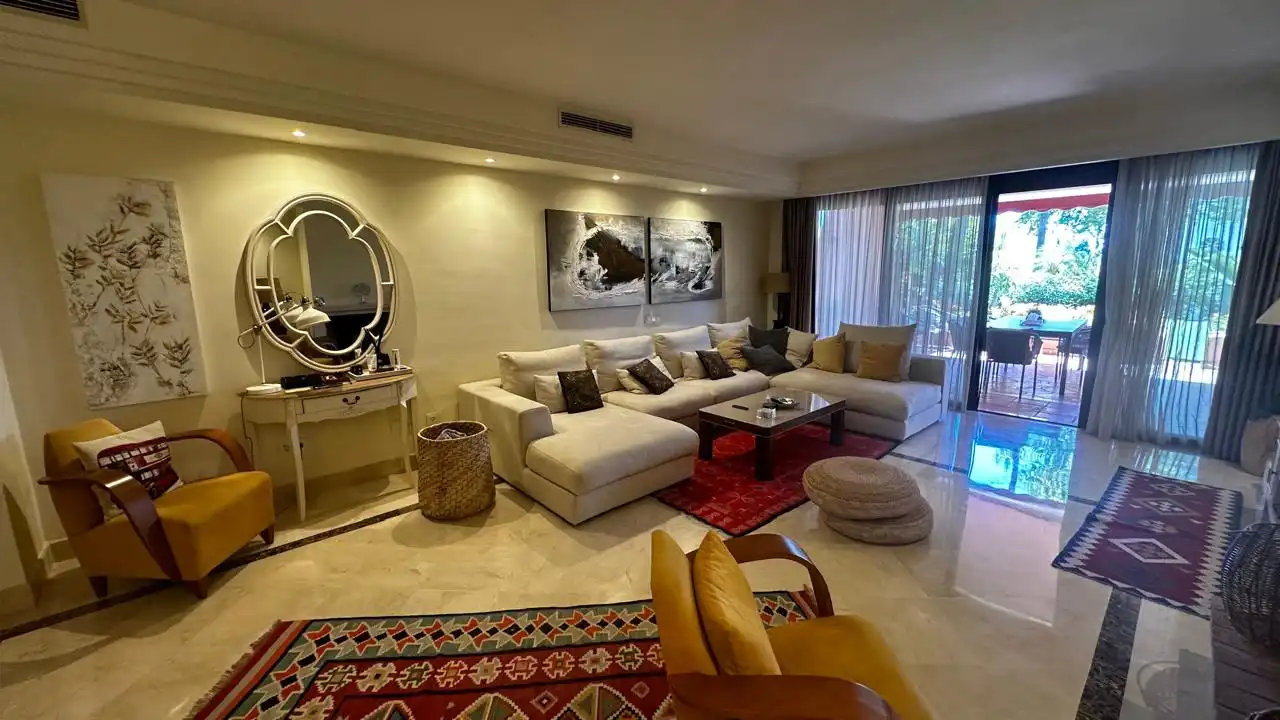 Living room of Apartments for rent in Marbella  with Air Conditioner, Heating and Private garden