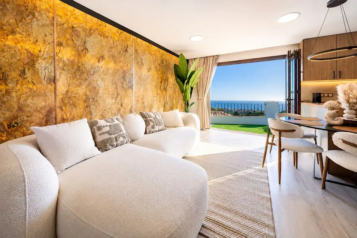 Living room of Duplexes for sale in Mijas  with Air Conditioner, Terrace and Furnished