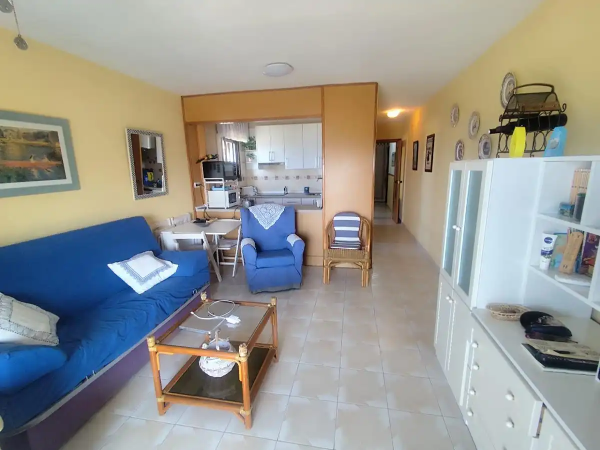 Sala d'estar de Apartament de lloguer en Almuñécar amb Aire condicionat, Terrassa i Moblat