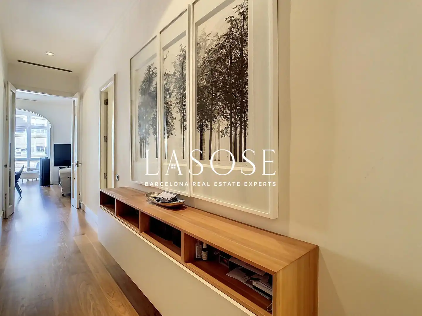 Sala d'estar de Apartament de lloguer en Barcelona amb Aire condicionat, Parquet i Balcó