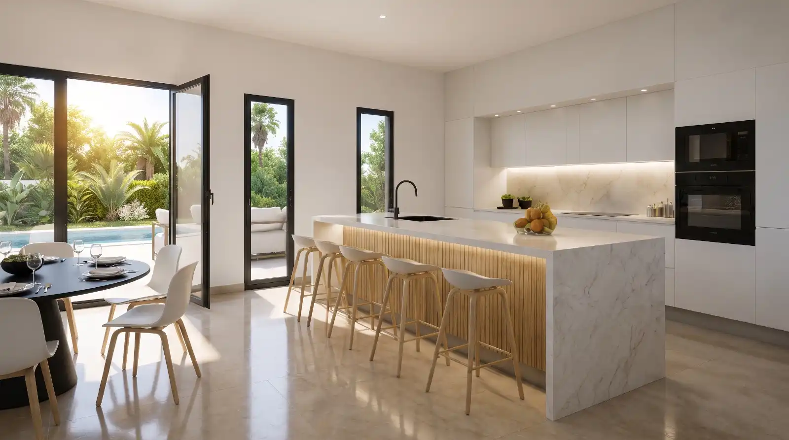 Kitchen of Houses for sale in Estepona  with Air Conditioner, Heating and Terrace