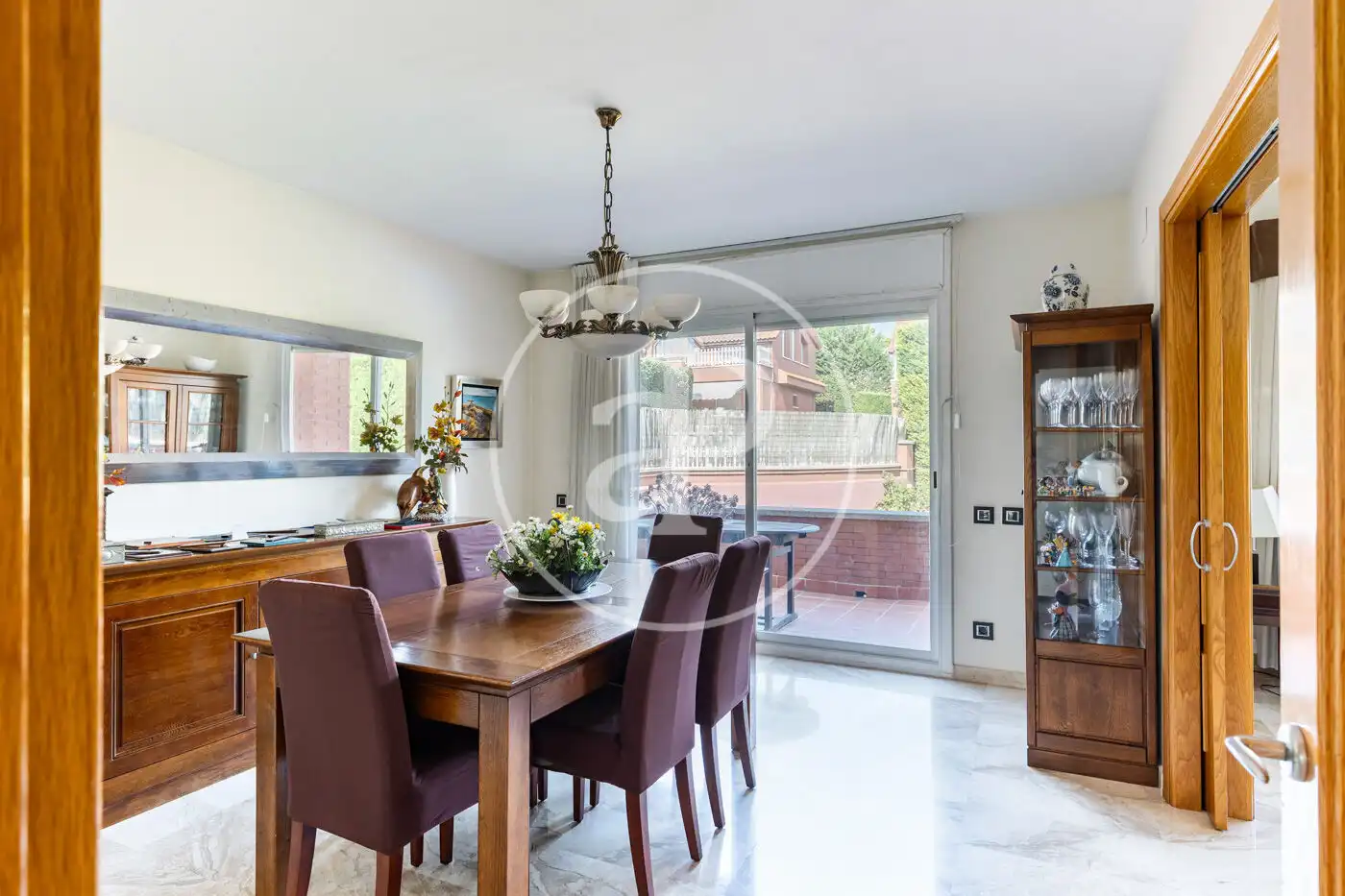Dining room of Houses for sale in Sant Cugat del Vallès  with Air Conditioner, Heating and Private garden