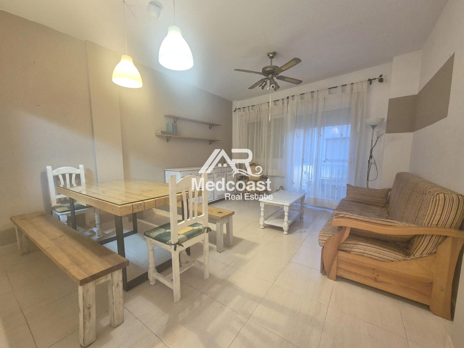 Living room of Flat for rent in Vera  with Air Conditioner, Terrace and Furnished