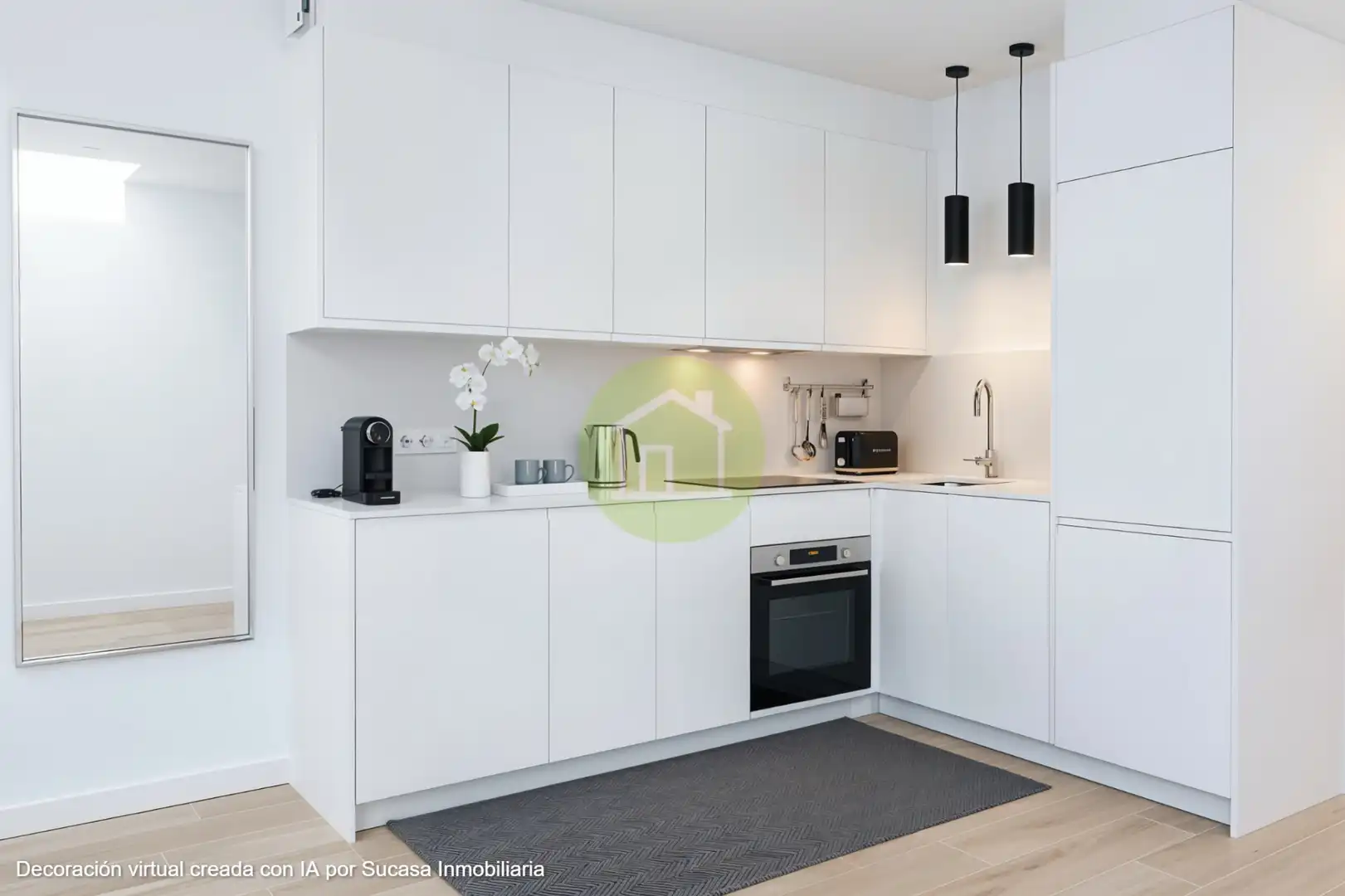 Kitchen of Flat for sale in A Coruña Capital   with Heating, Oven and Microwave