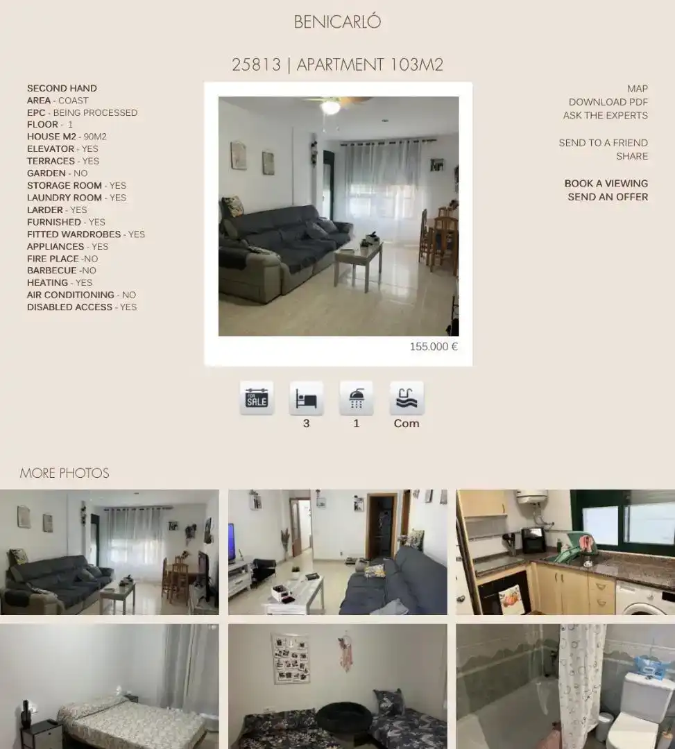 Vista exterior de Apartament en venda en Benicarló amb Piscina i Balcó