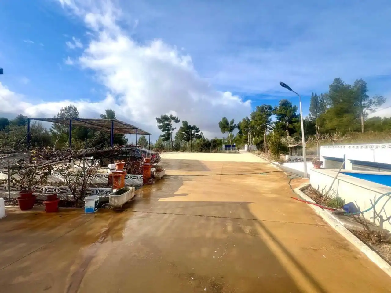 Vista exterior de Casa o chalet en venta en Ibi con Jardín privado y Piscina