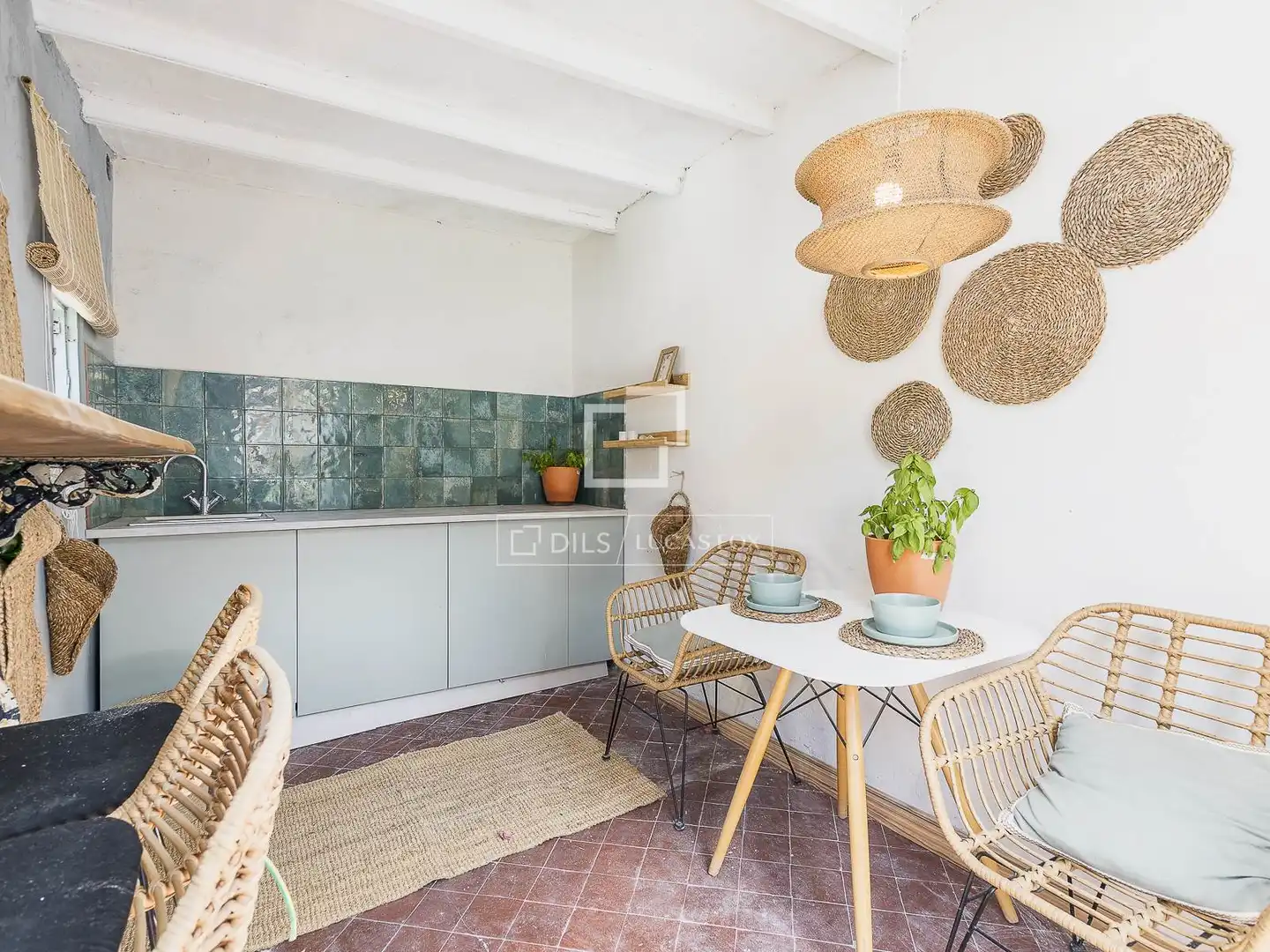 Kitchen of Flat for sale in Barcelona  with Air Conditioner, Private garden and Terrace