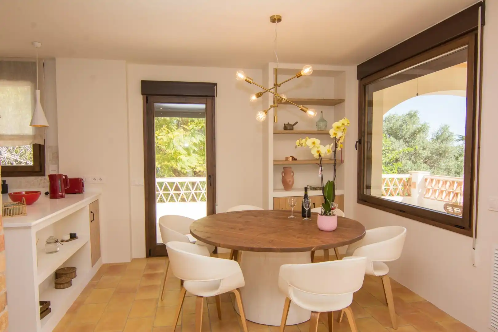 Esszimmer von Haus oder Chalet zur Miete in Pedreguer mit Klimaanlage, Heizung und Privatgarten