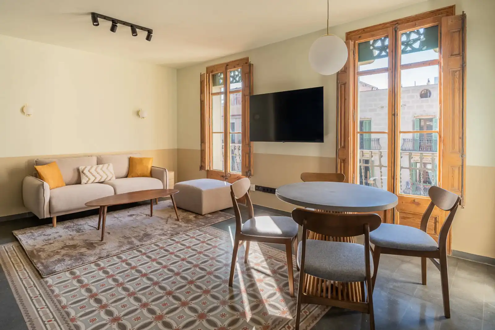 Sala d'estar de Pis de lloguer en Eixample