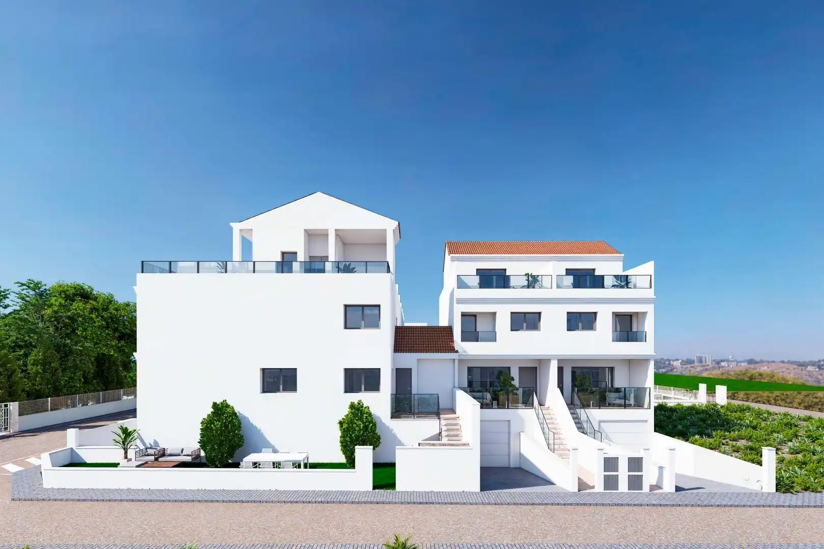 Vista exterior de Casa adosada en venda en Rafal amb Terrassa, Balcó i Piscina comunitària