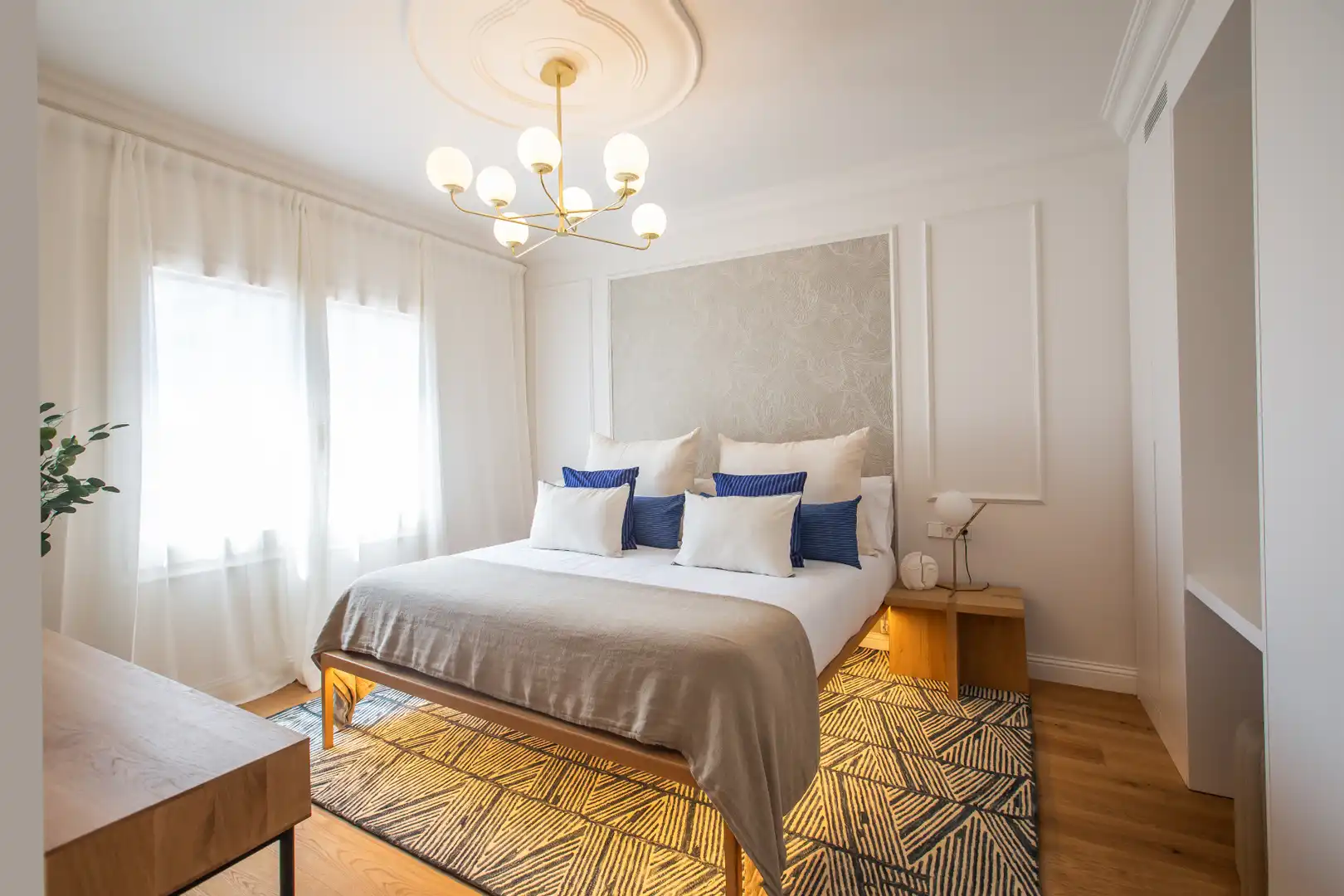 Schlafzimmer von Wohnung zur Miete in Barcelona mit Klimaanlage, Heizung und Parkett