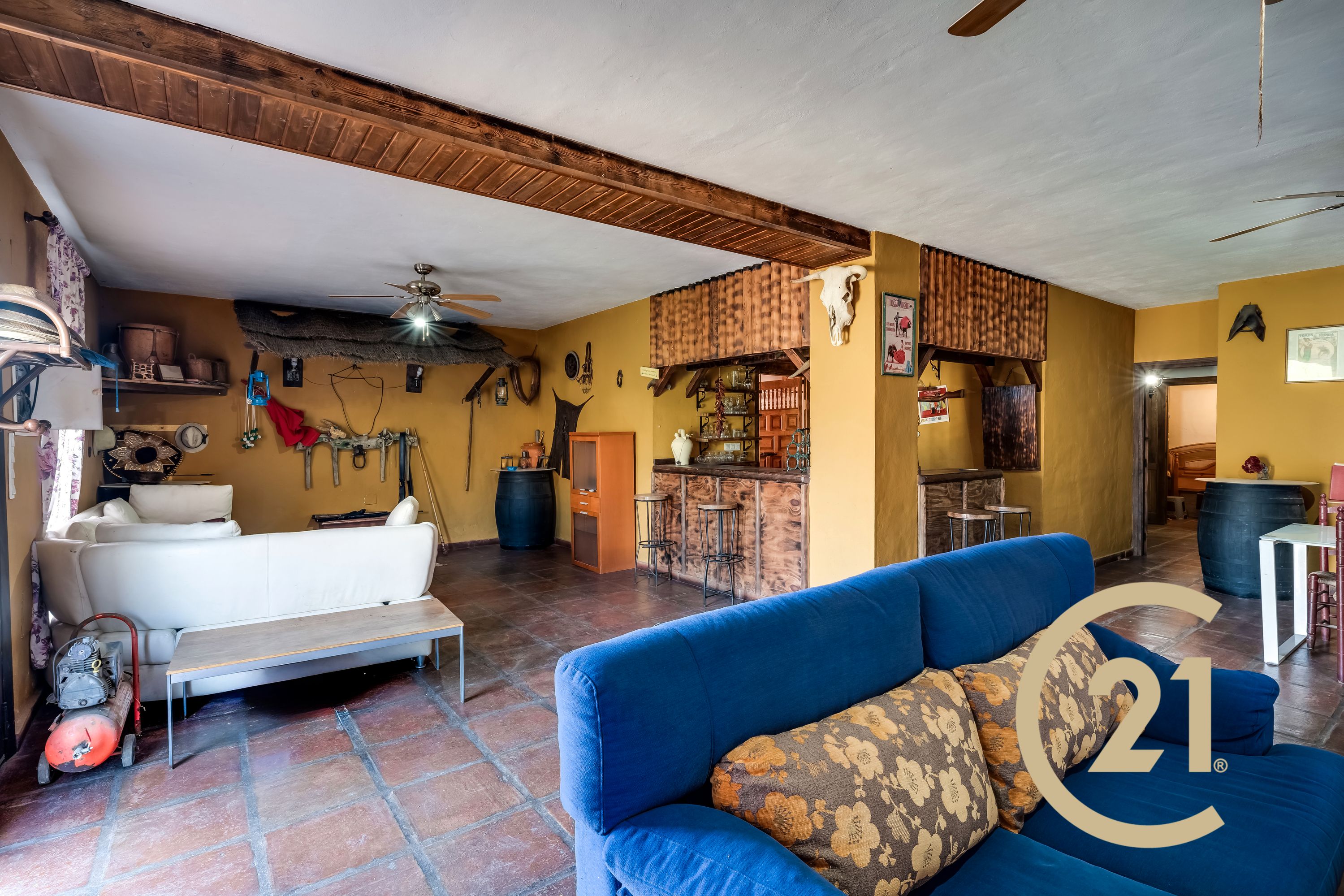 Living room of Country house for sale in Monda  with Private garden, Terrace and Swimming Pool