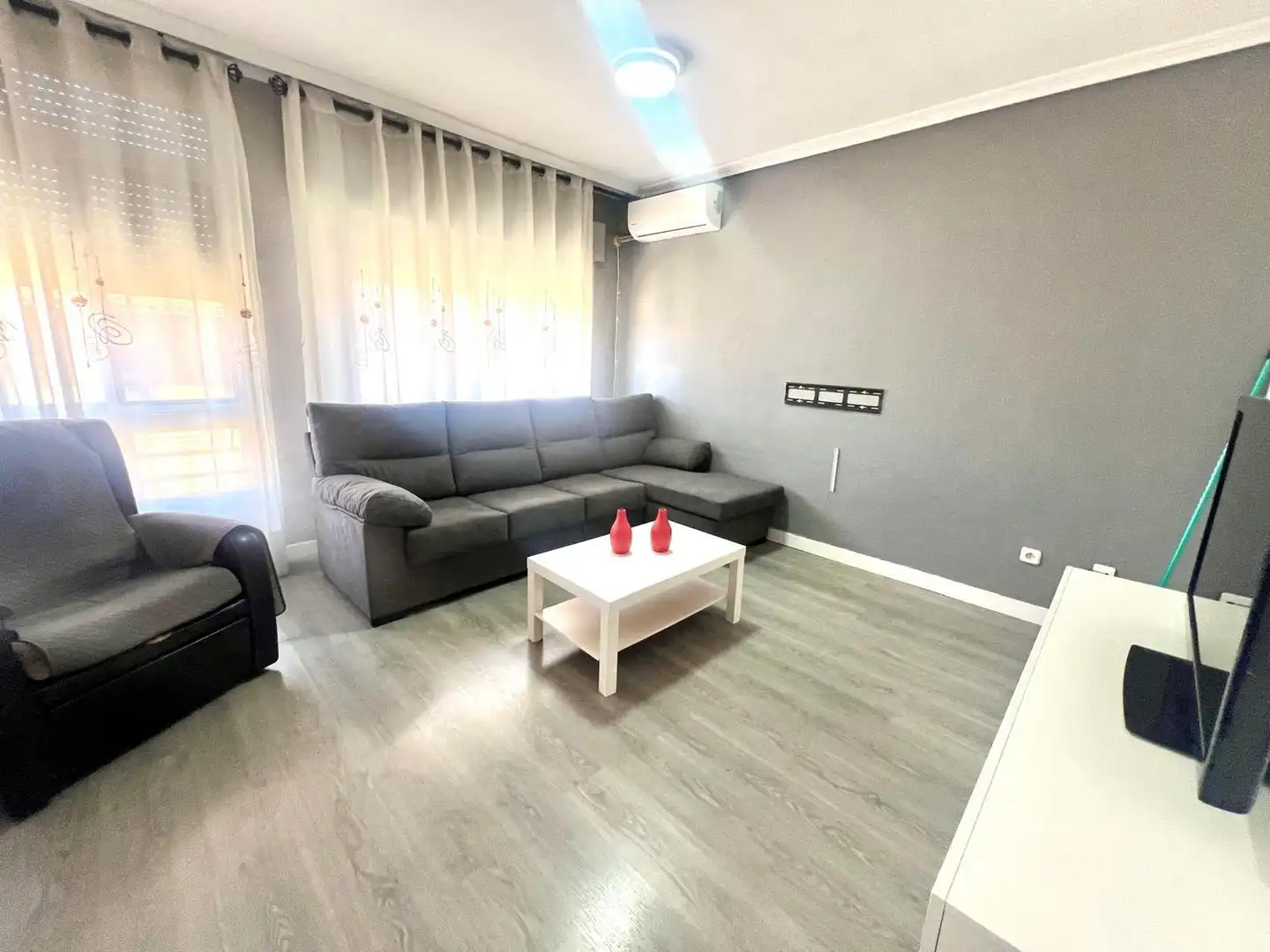 Living room of Flat for rent in Plasencia  with Air Conditioner and Furnished