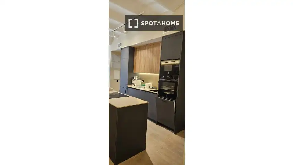 Kitchen of Flat for rent in Barcelona  with Air Conditioner, Heating and Furnished