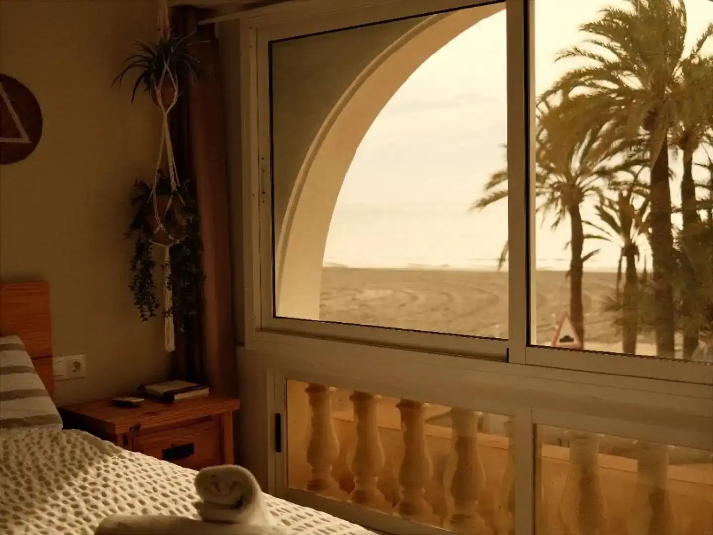 Schlafzimmer von Loft zur Miete in Santa Pola mit Klimaanlage und Möbliert