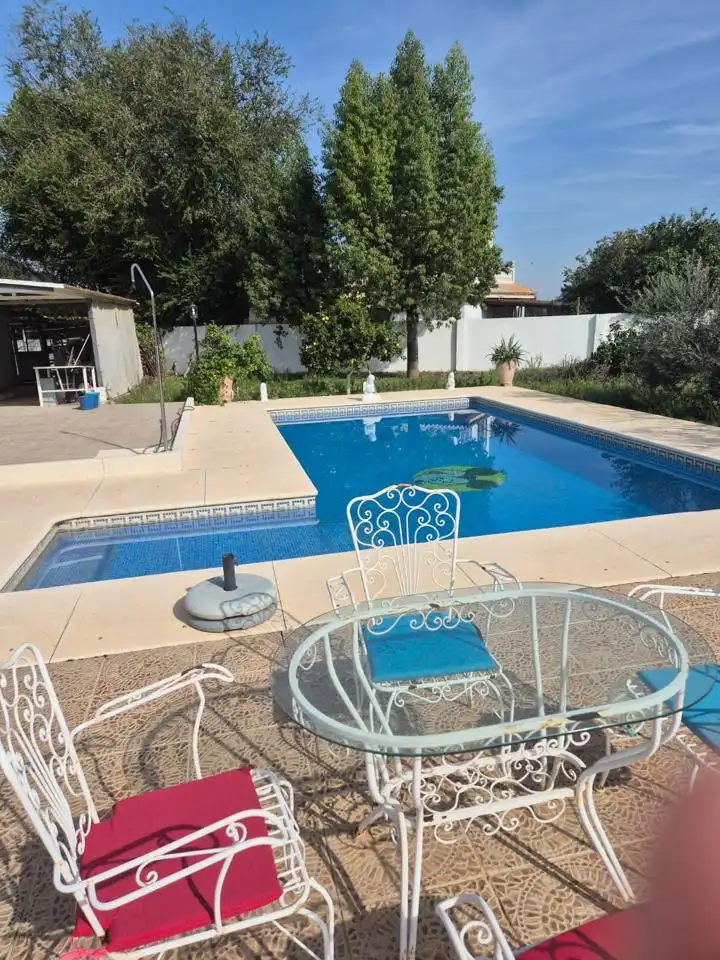 Piscina de Casa o chalet en venta en Palomares del Río con Aire acondicionado, Jardín privado y Terraza