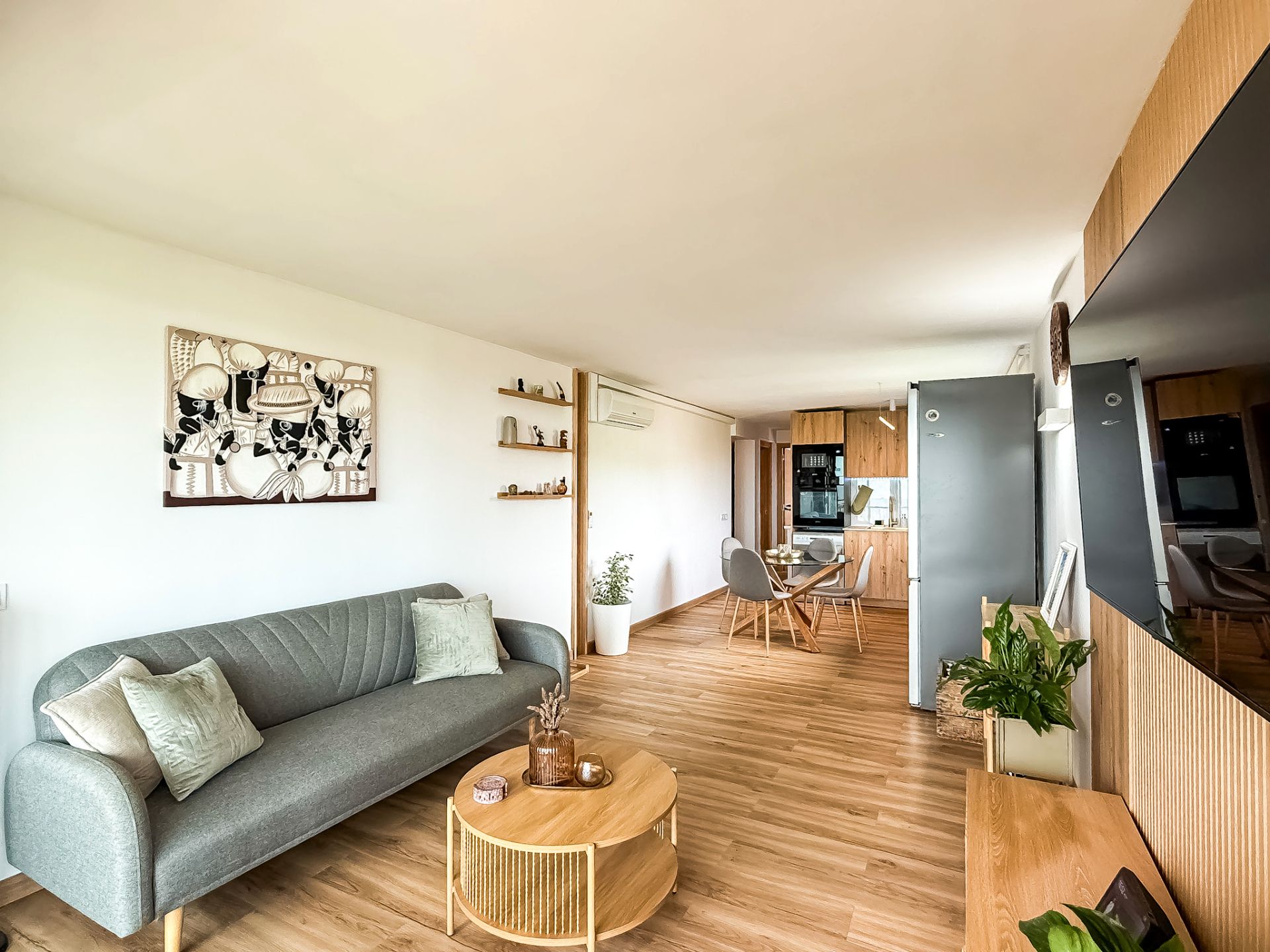 Living room of Flat for sale in Castell d'Aro, Platja d'Aro i s'Agaró  with Air Conditioner, Parquet flooring and Terrace