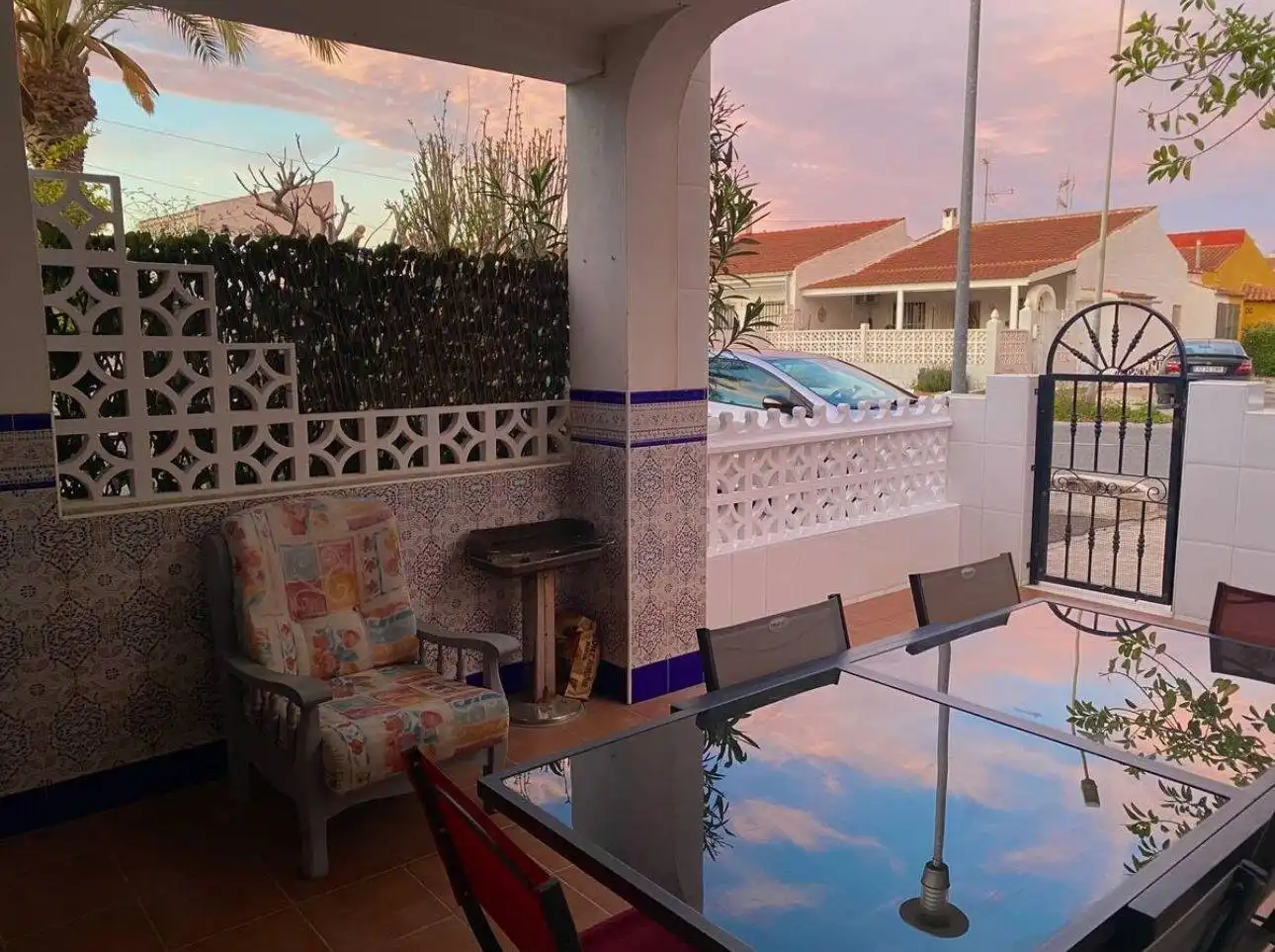 Terraza de Finca rústica en venta en Torrevieja con Aire acondicionado, Jardín privado y Piscina