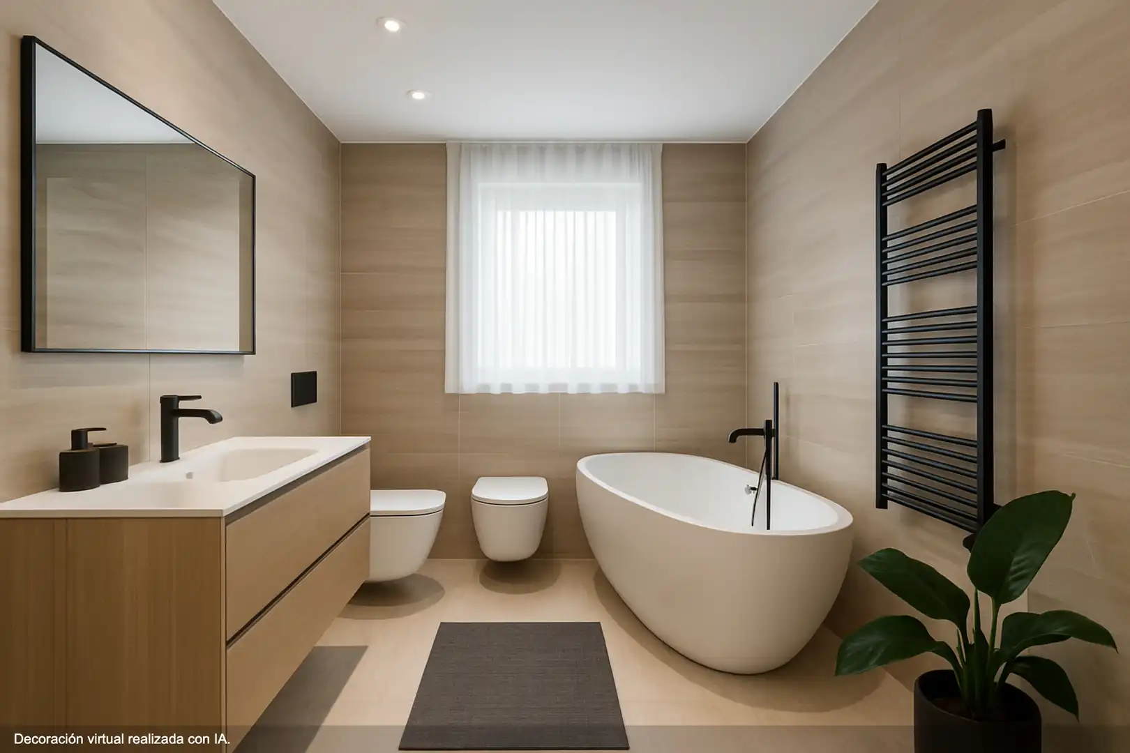 Badezimmer von Maisonette zum Verkauf in Sitges mit Klimaanlage, Heizung und Terrasse
