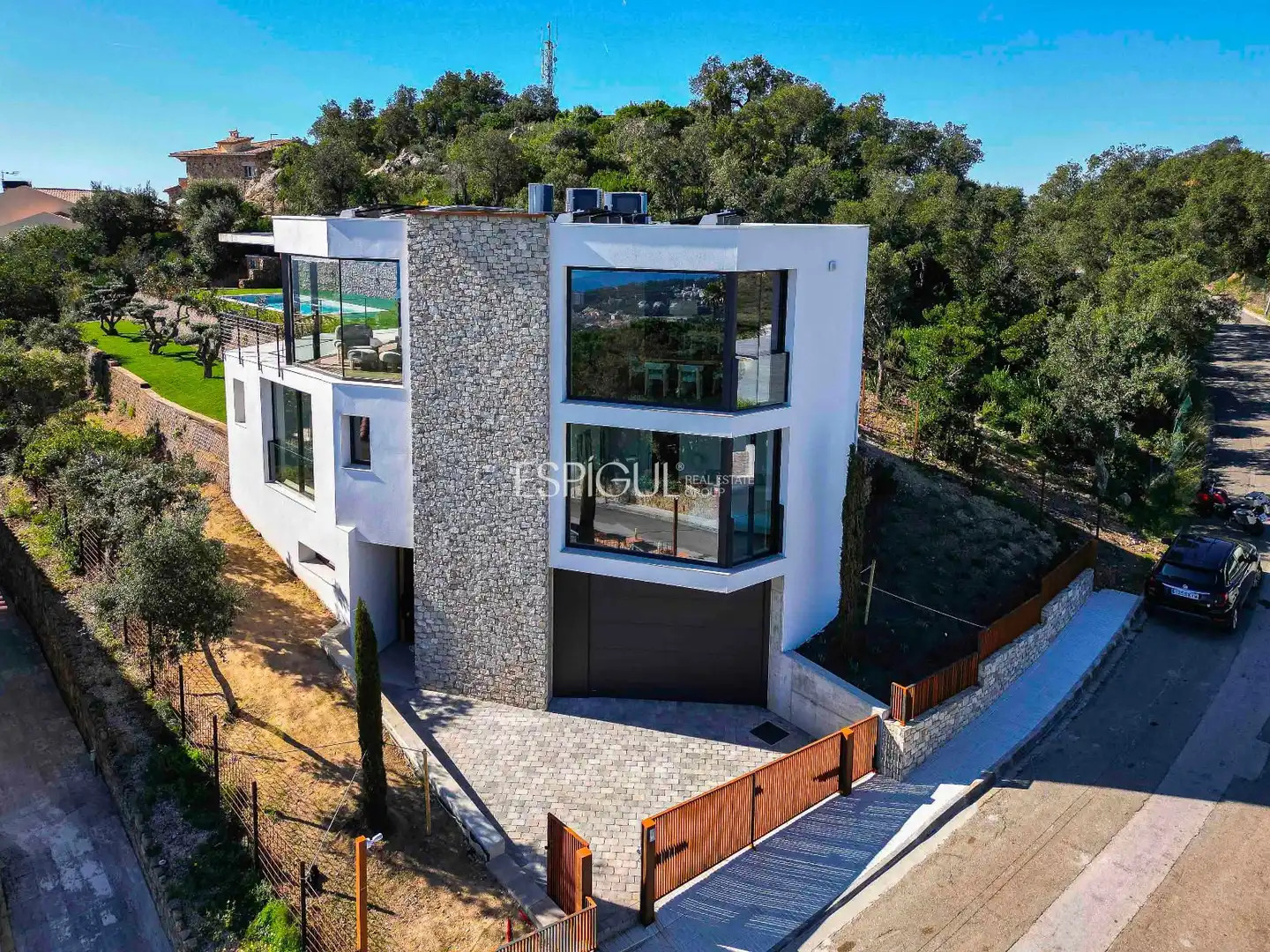 Vista exterior de Casa o xalet en venda en Castell d'Aro, Platja d'Aro i s'Agaró amb Aire condicionat, Calefacció i Piscina