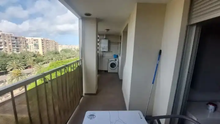 Balcony of Flat for rent in Valencia  with Air Conditioner, Heating and Furnished