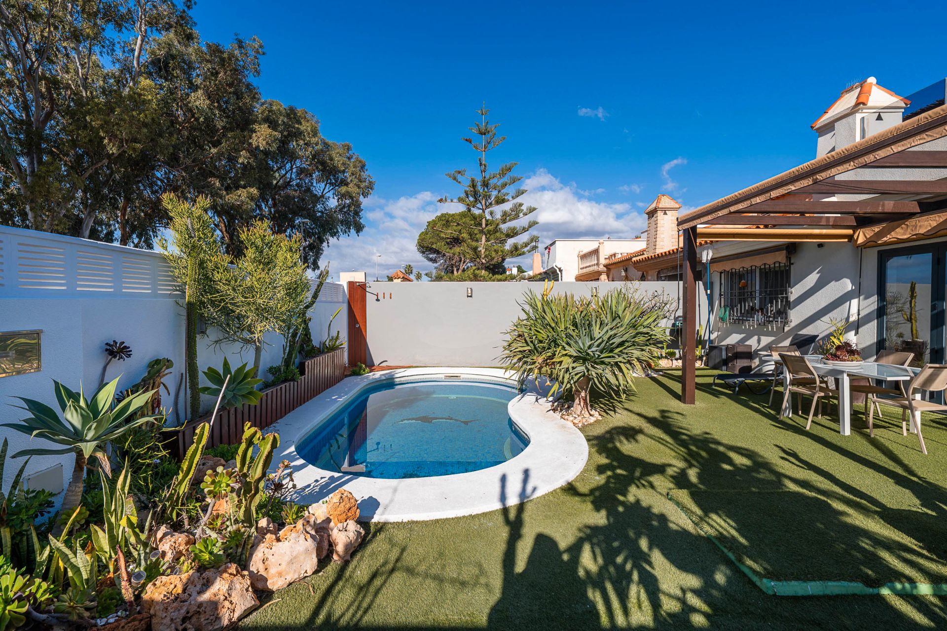 Garden of Single-family semi-detached for sale in  Almería Capital  with Air Conditioner, Heating and Private garden