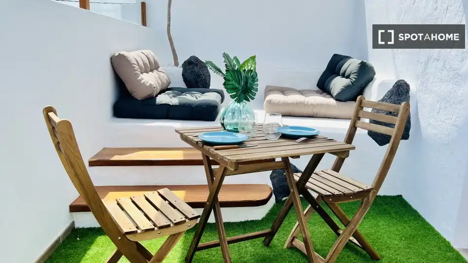 Terrasse von Wohnungen zur untervermieten in Teguise mit Klimaanlage, Terrasse und Möbliert