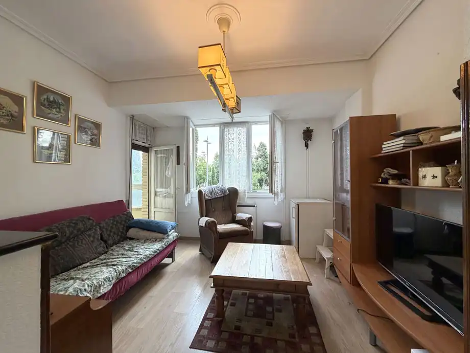 Wohnzimmer von Wohnung zum Verkauf in Vitoria - Gasteiz mit Heizung, Parkett und Terrasse