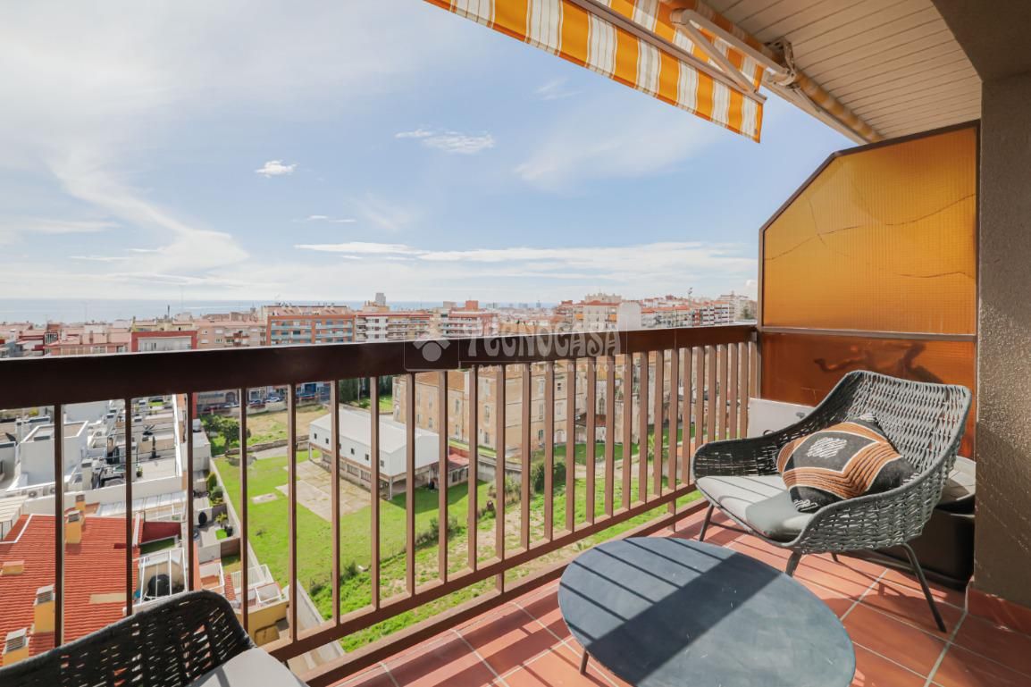 Terrasse von Wohnung zum Verkauf in Mataró mit Klimaanlage, Heizung und Parkett
