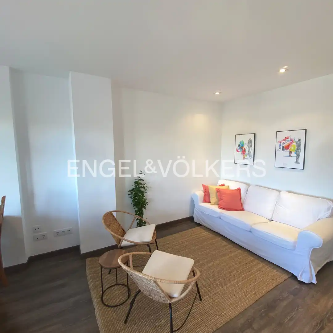 Wohnzimmer von Wohnung zur Miete in Sitges mit Klimaanlage, Heizung und Terrasse
