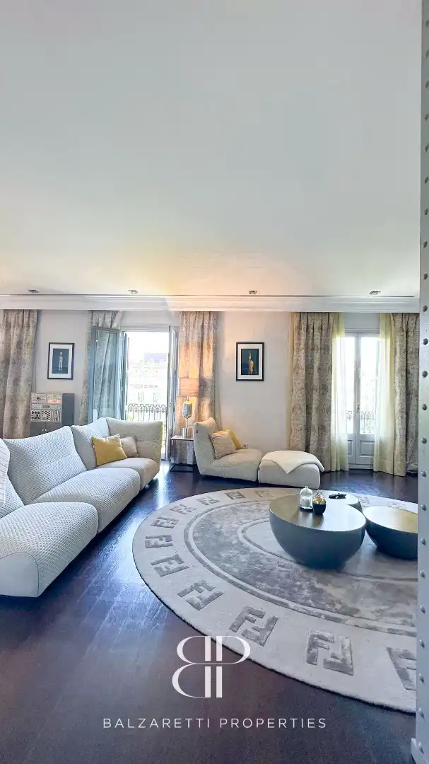 Wohnzimmer von Wohnung zur Miete in Barcelona mit Klimaanlage, Heizung und Parkett