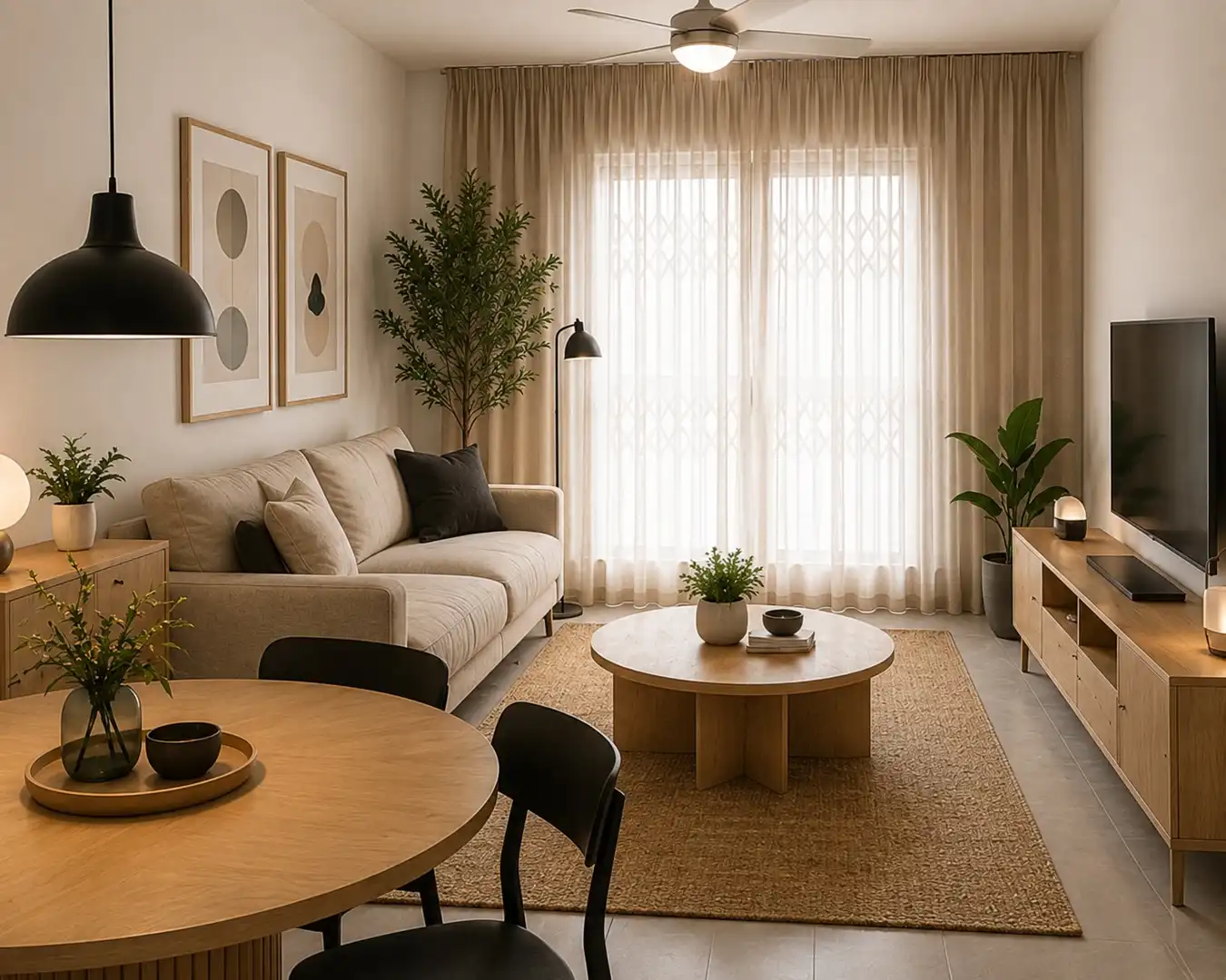 Sala de estar de Apartamento en venta en Málaga