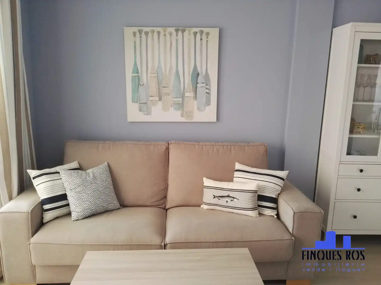 Living room of Flat for rent in Vinaròs  with Heating, Parquet flooring and Terrace