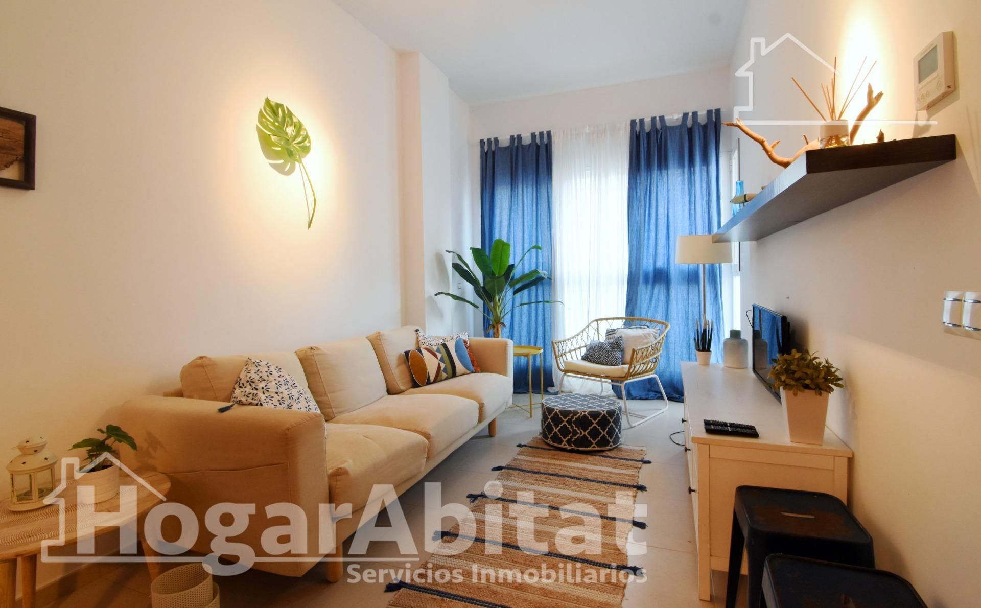 Sala de estar de Piso en venta en Sueca con Aire acondicionado