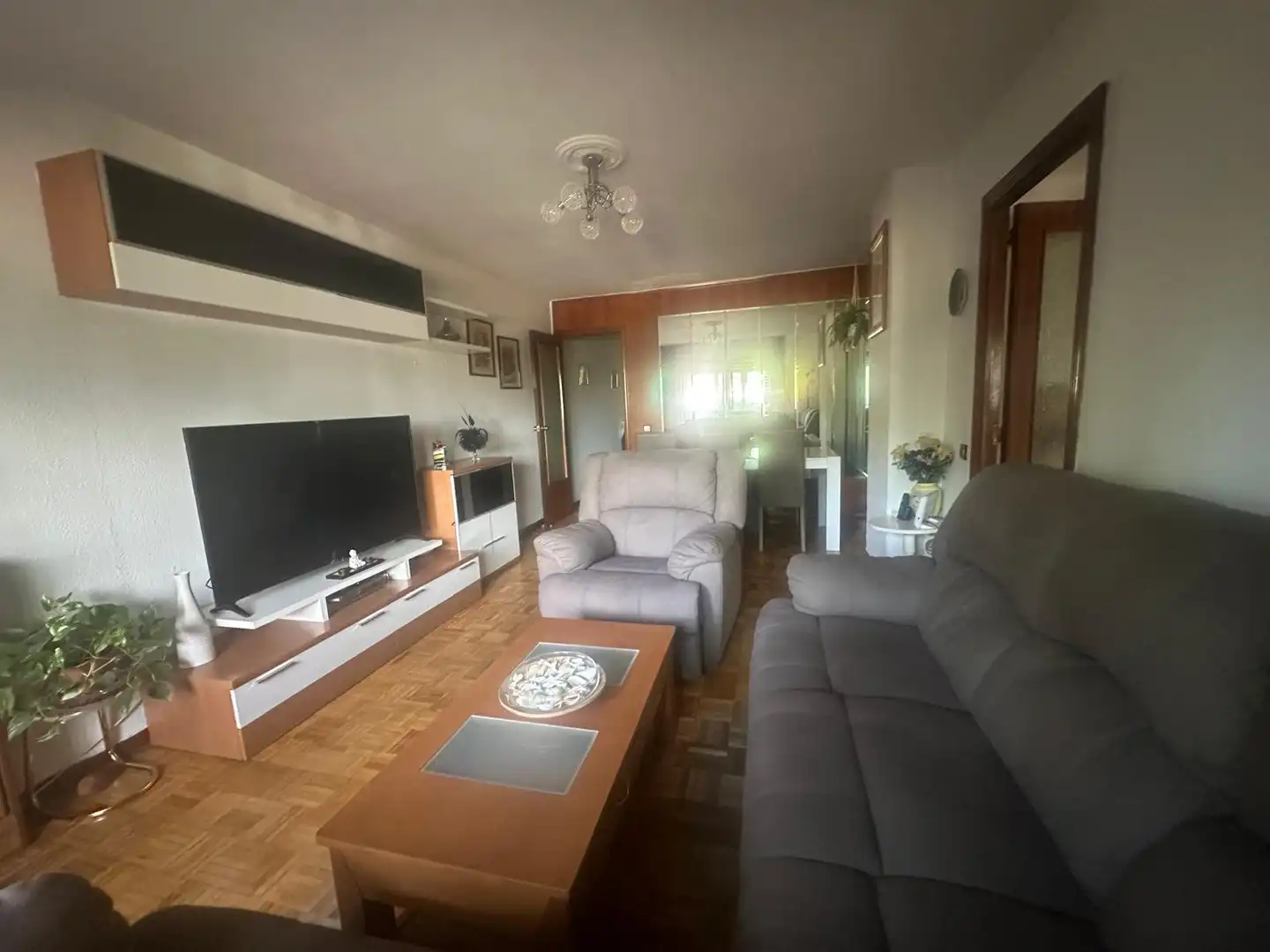 Living room of Flat for sale in Madrid  with Heating, Terrace and Furnished