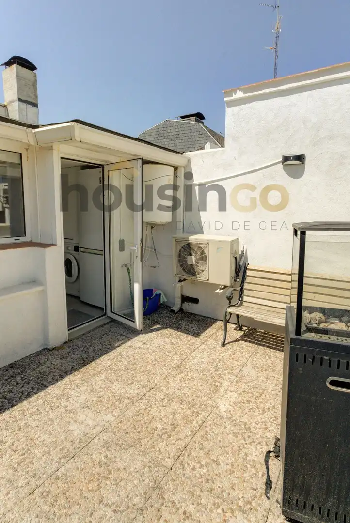 Terrasse von Dachboden zur Miete in Madrid mit Klimaanlage und Terrasse