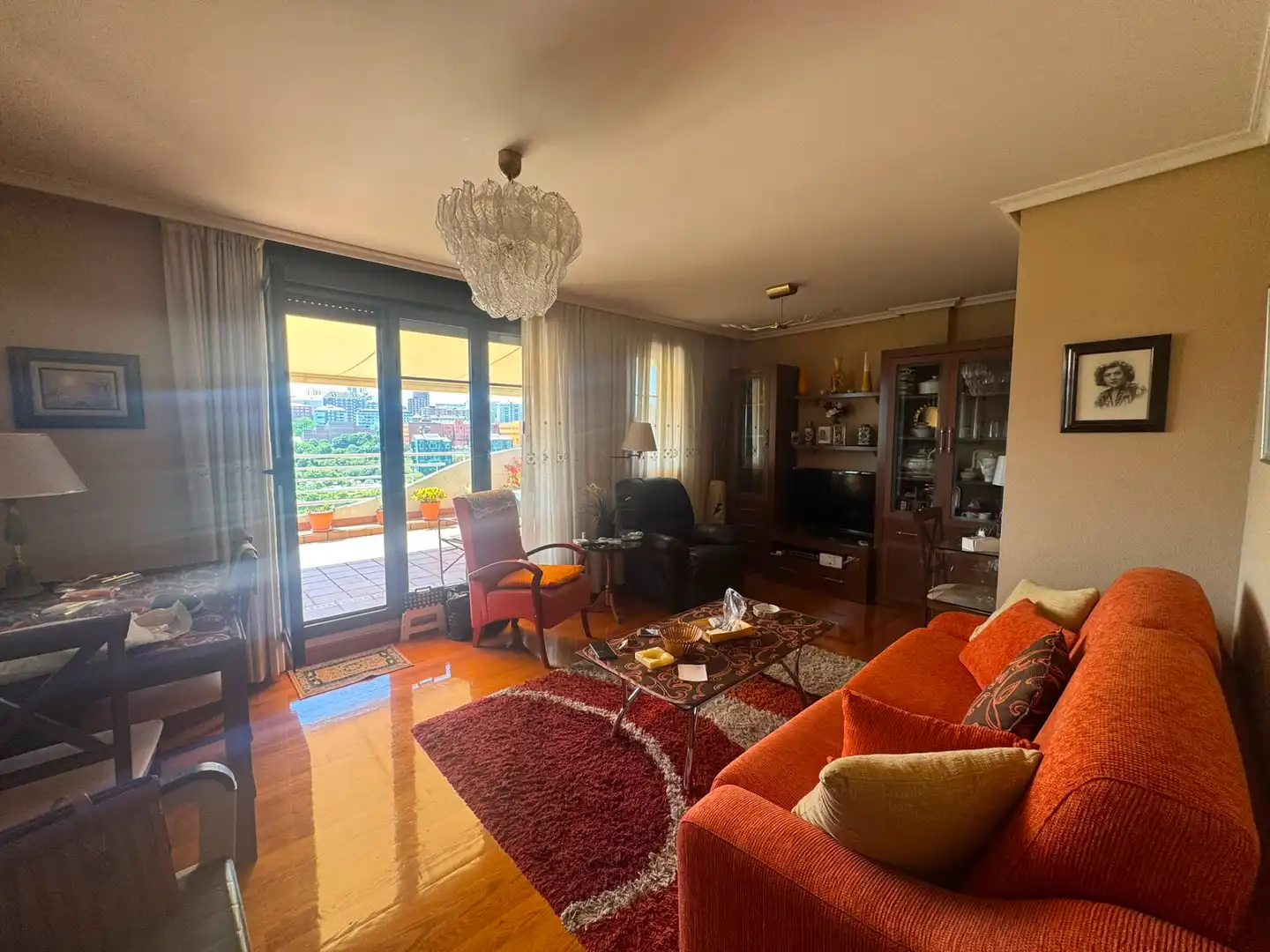 Sala d'estar de Pis en venda en Santander amb Calefacció, Parquet i Terrassa