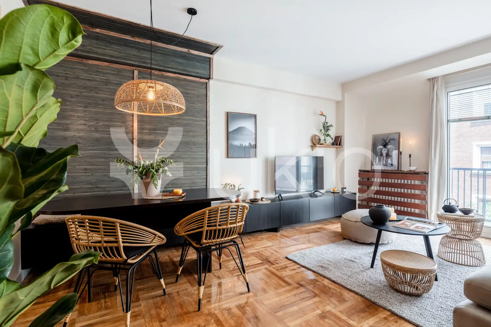 Living room of Apartments for rent in Madrid  with Air Conditioner, Heating and Furnished