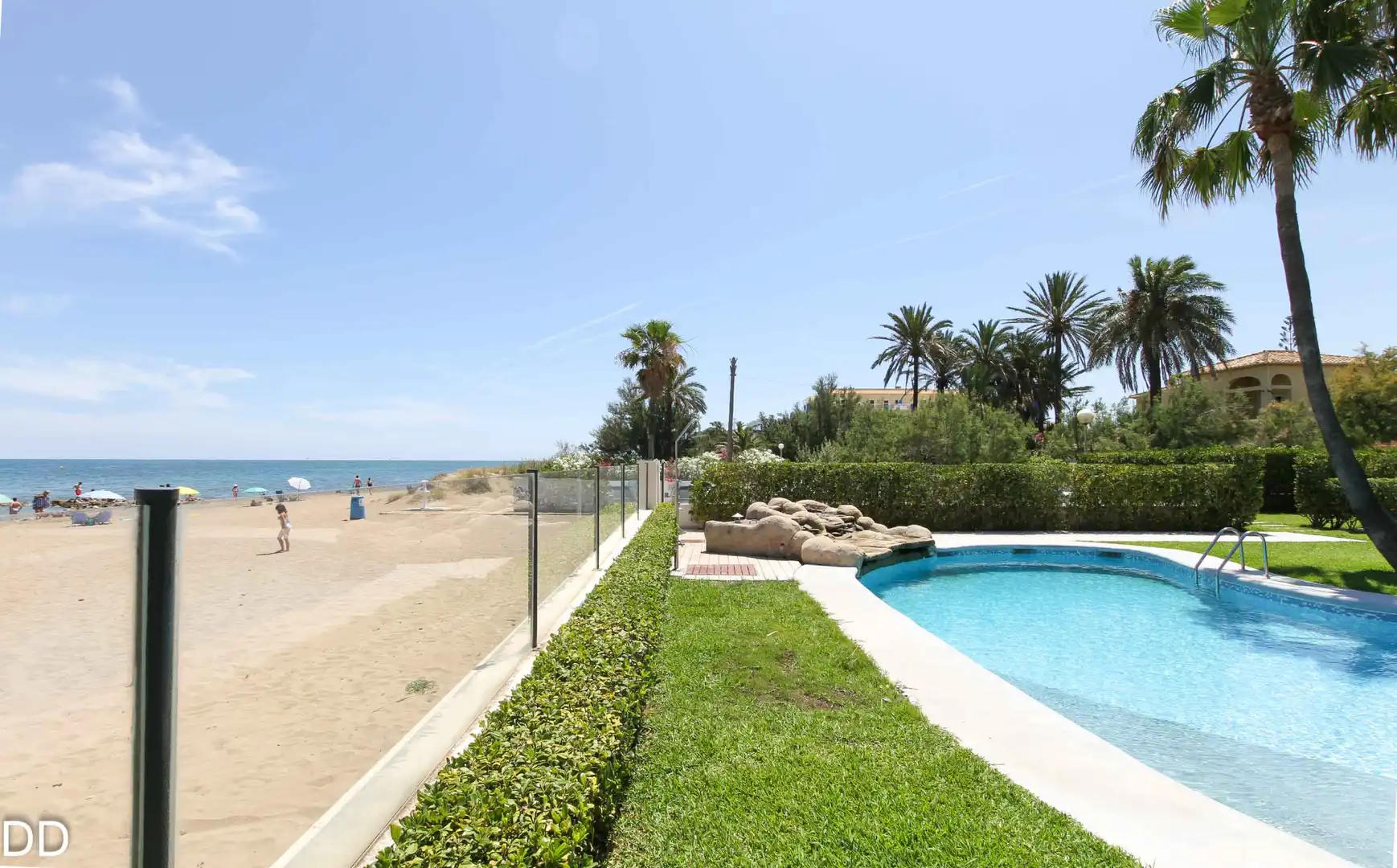 Jardín de Apartamento de alquiler en Dénia con Aire acondicionado, Terraza y Amueblado