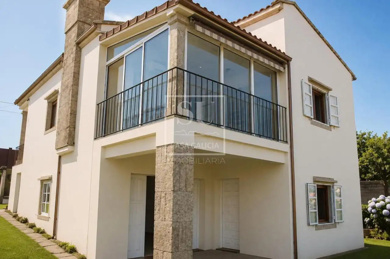 Vista exterior de Casa o xalet en venda en Nigrán amb Calefacció, Jardí privat i Terrassa