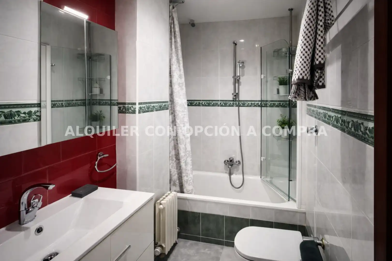 Baño de Piso de alquiler en Burgos Capital con Calefacción, Amueblado y Se aceptan mascotas