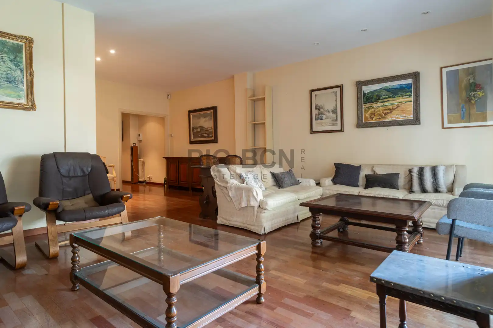 Sala de estar de Piso en venta en Barcelona con Aire acondicionado, Calefacción y Parquet