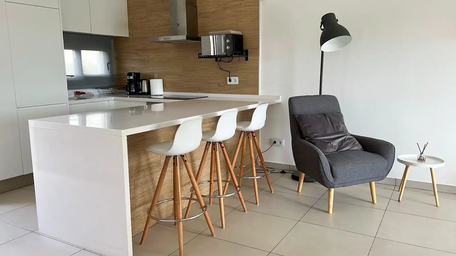 Küche von Wohnung zur Miete in Pilar de la Horadada mit Klimaanlage, Heizung und Privatgarten