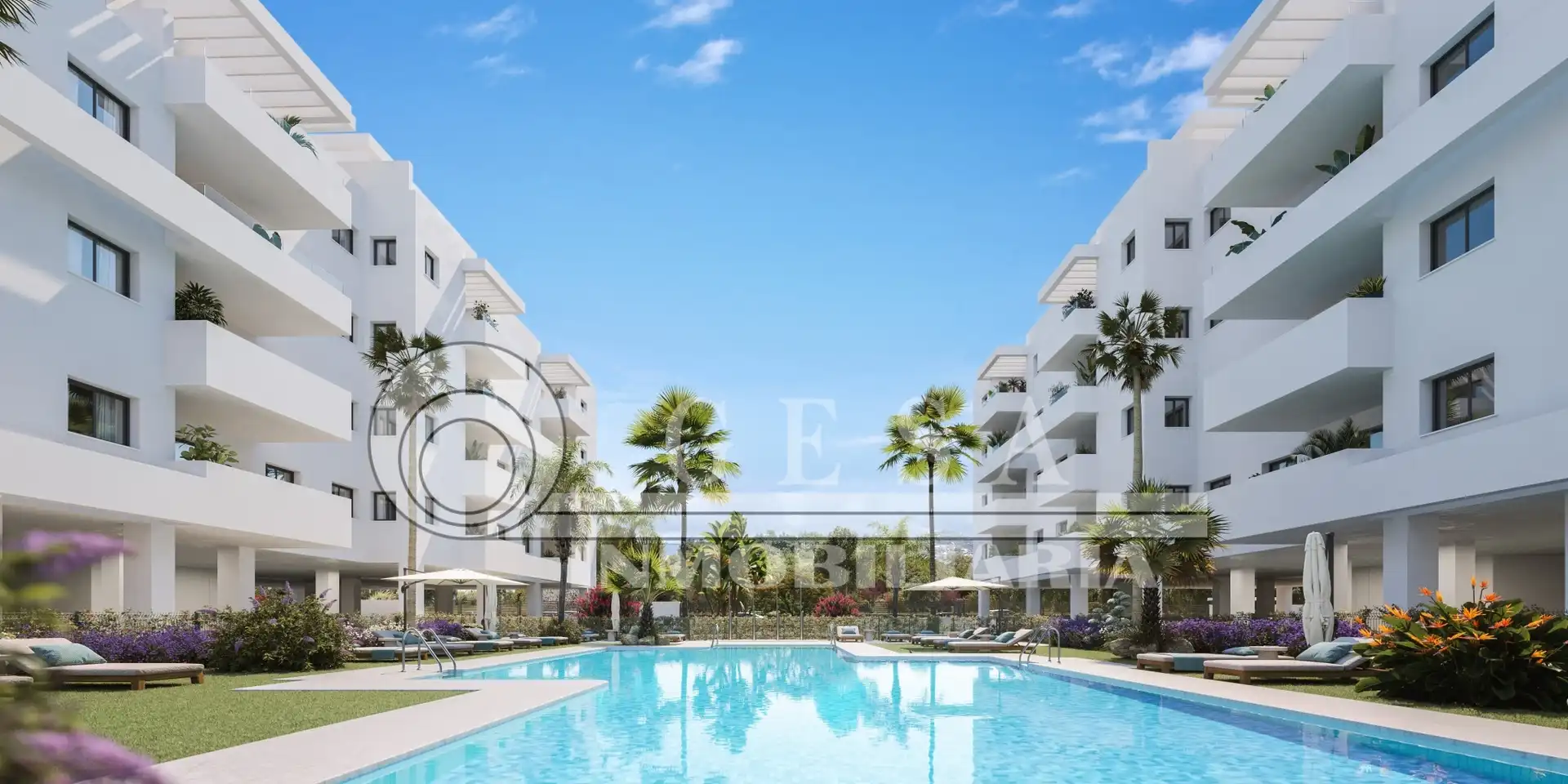 Außenansicht von Wohnung zum Verkauf in Algarrobo mit Klimaanlage, Heizung und Terrasse