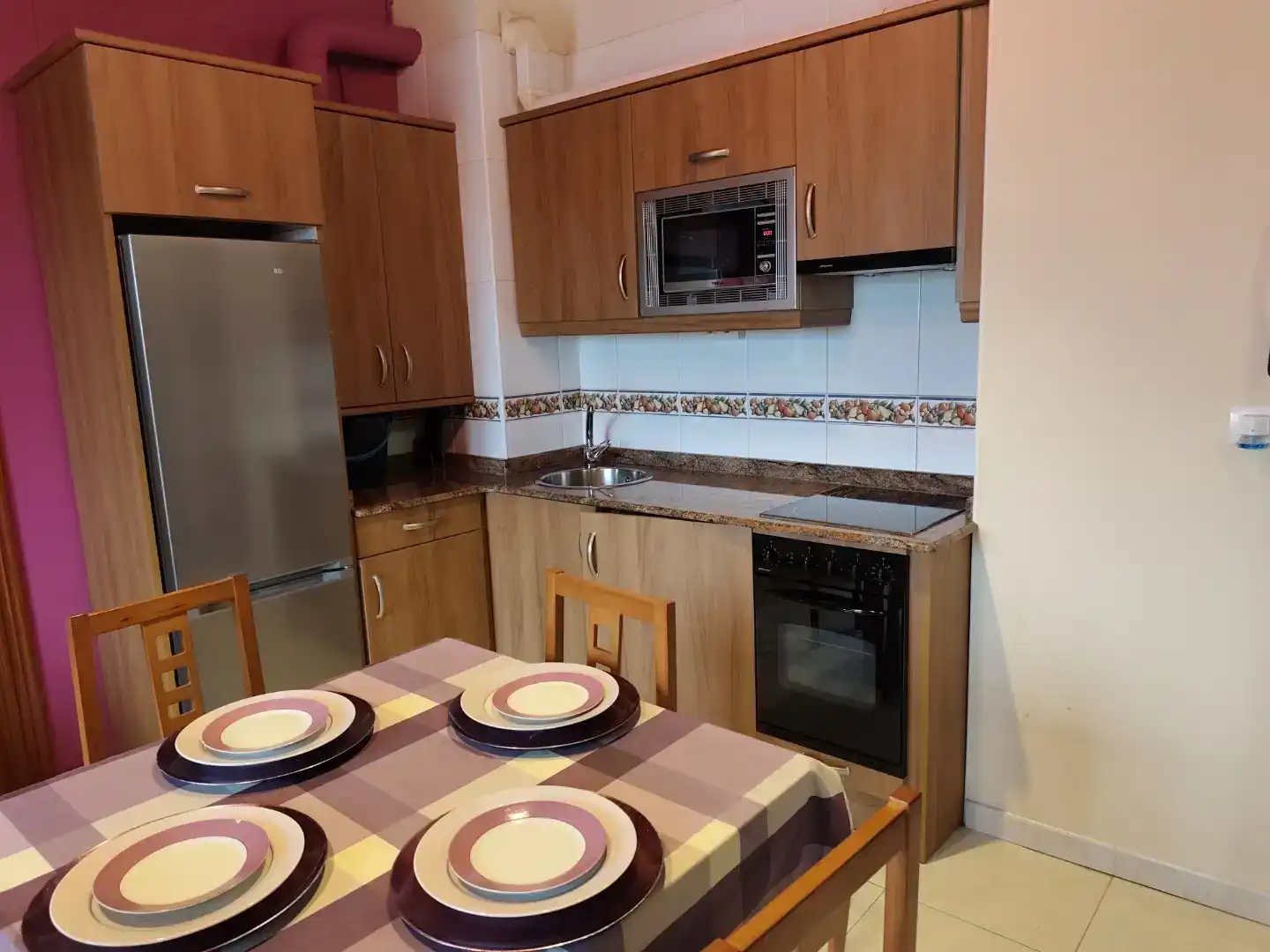 Küche von Wohnung zur Miete in Ribadedeva mit Privatgarten, Schwimmbad und Möbliert