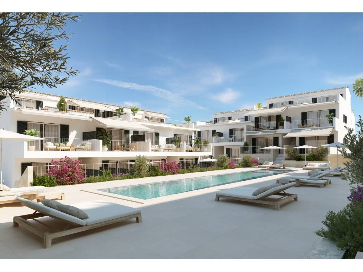 Vista exterior de Apartamento en venta en Es Mercadal con Jardín privado, Terraza y Piscina