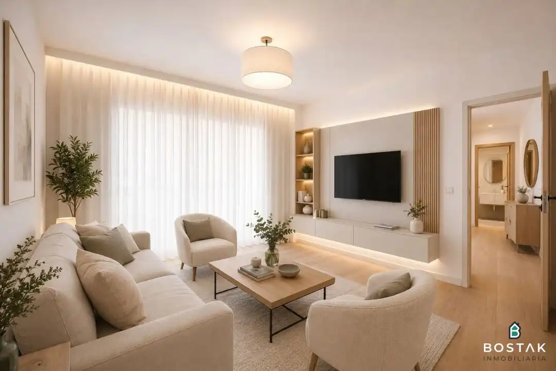 Living room of Flat for sale in Bilbao   with Heating, Furnished and Balcony