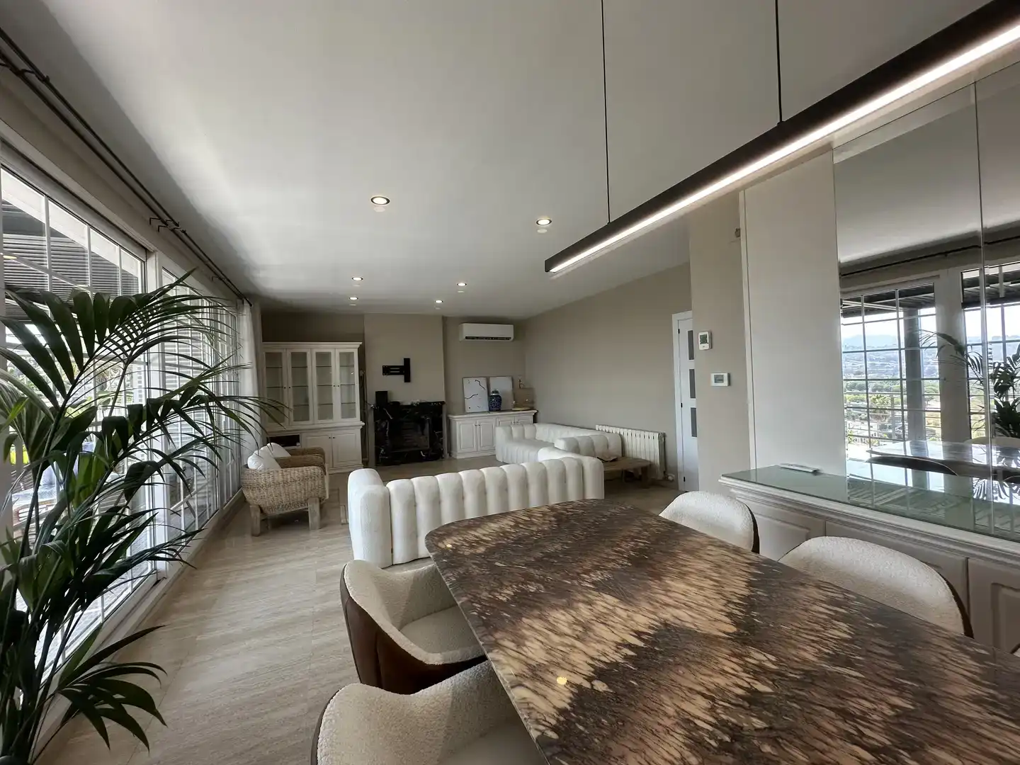 Dining room of Houses for rent in Teià  with Air Conditioner, Private garden and Parquet flooring